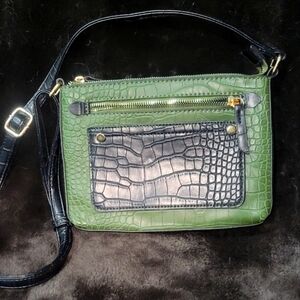 Faux alligator purse